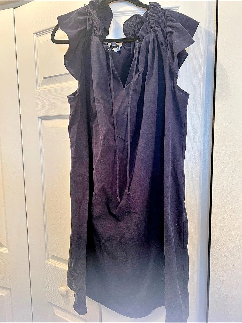 Free People Black Ruffle Shoulder Blouse Size 3X